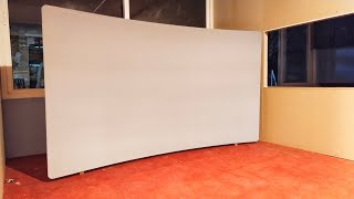 Build 120quot Inches curved projector Screen for FHD 1080p  4k Home theater setup  Borderless  DIY [upl. by Perceval358]