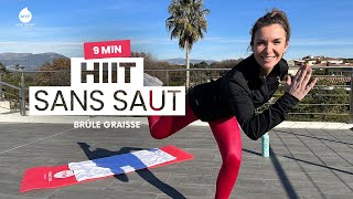 🔥 HIIT 9 min  Sans Saut  Brûle graisses  Éliminer la cellulite Sans Saut Jessica Mellet [upl. by Roi548]