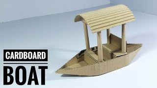 DIY  Cardboard Boat Making  Best Out Of Waste From Waste Cardboard  Reuse Waste Cardboard [upl. by Airitak587]