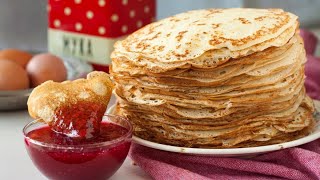 📌 БЛИНЫ на ВОДЕ  супер ТОНКИЕ и ВКУСНЫЕ 👍 ИДЕАЛЬНЫЙ рецепт без Молока молока [upl. by Notlef]