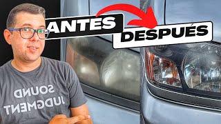 Truco para quitar lo opaco de los faros de tu carro 😱 [upl. by Enidlarej693]