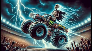 💀 SKELETOR Monster Jam Speed Death Jump  Insane Stunt 🚗 [upl. by Anelav]