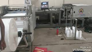 AUTOMATIC PPHDPE WOVEN SACK BAG CUTTING amp STITCHING MACHINE [upl. by Engvall]