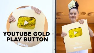 MY YOUTUBE GOLD PLAY BUTTON ✩ NKBLOG ✩ [upl. by Dahs]