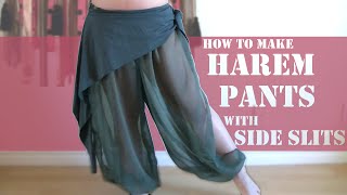 DIY Harem Pants with Slits on Side [upl. by Nuj615]