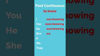 Past Continuous  to know [upl. by Acinomaj]