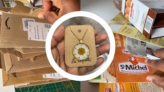 Comment fabriquer des jolis présentoirs pour bijoux avec des emballages recyclés ♻️ [upl. by Asil]