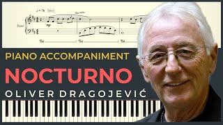 NOCTURNO – Oliver Dragojevic  Piano Karaoke Cover amp Tekst  NOTE za klavir [upl. by Schmidt283]