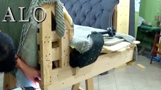 HOW TO REMOVE AN ARM OFF A SOFA  ALO Upholstery [upl. by Aiuqes]