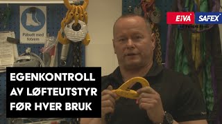 Egenkontroll av løfteutstyr før hver bruk [upl. by Alistair]