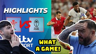 HIGHLIGHTS  Wales v Fiji  2023 Rugby World Cup British Father and Son React [upl. by Ahteral432]