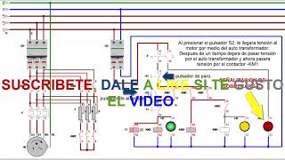 Arranque a tension reducida con autotransformador Low voltage starting with autotransformer [upl. by Naillimxam]