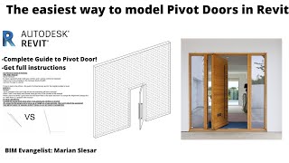 The easiest way to model Pivot Doors in Autodesk Revit l Parametric Pivot Doors [upl. by Greabe]