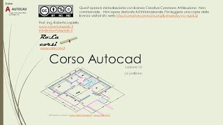 Corso Autocad  Lezione 16  Le polilinee [upl. by Ellirehs]