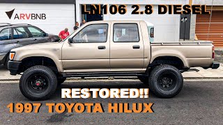 1997 HILUX LN106  LAST YEAR SOLID AXLE DIESEL  RESTORATION PART 2 [upl. by Ludwigg]