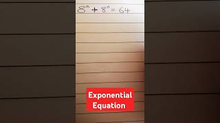 How to solve this exponential equation 8n  8n  64  exponents mathstricks shorts maths [upl. by Ohara]