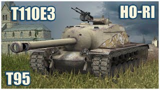 T110E3 T95 amp HoRi • WoT Blitz Gameplay [upl. by Eitsirc]