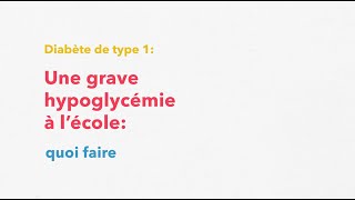 Le diabète de type 1  Une grave hypoglycémie à lécole [upl. by Ataymik997]