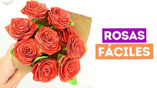 🌹 Cómo hacer una rosa con una tira de papel ¡Fácil [upl. by Sahc45]