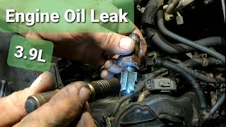 Ford Oil Pressure Switch Oil Pressure Sensor Replacement 39 V6 Oil Leak [upl. by Elleimac255]