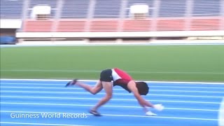 World record The fastest 100m running on all fours [upl. by Nner681]