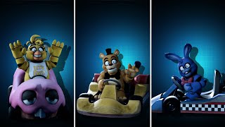 Five Laps at Freddys Animatronics FNAF AR Workshop Animations [upl. by Ecirum115]