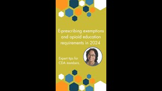 Eprescribing exemptions and opioid education requirements in 2024 [upl. by Medardas]