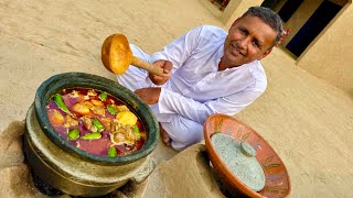 Aloo Gosht Recipe  Cooking in Stone Pot  Special Shobra Recipe  Village Food Secrets [upl. by Andris]