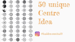 50 Easy Mandala Patterns For Beginners  Unique Centre Idea [upl. by Sorcha]