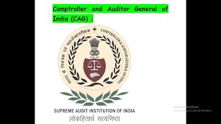 Comptroller and Auditor General of India CAG [upl. by Ainslie]