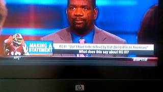 ESPNs Rob Parker calling RGIII a quotCornball Brother quot on First Take [upl. by Enoryt]