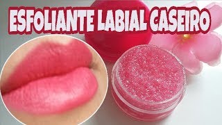 ESFOLIANTE LABIAL CASEIRO  FÁCIL DE FAZER  Lábios Lisinhos e Super Hidratados [upl. by Arvo]