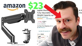 I Bought The Cheapest Monitor Arm on Amazon…and This Happened [upl. by Byram]