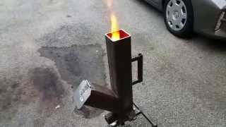 GRAVITY FEED PELLET  WOOD BURNING ROCKET STOVE PART 1 [upl. by Manning]