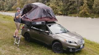 Opening the iKamper XCover Easy setup Roof Top Tent [upl. by Whitten]