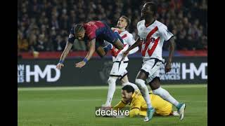 Barcelona tops La Liga again with 10 victory over Rayo Vallecano [upl. by Enilrae]