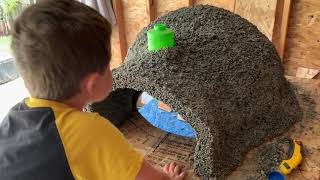 DIY Wood Fired PerliteCement Pizza Oven [upl. by Ilyah]