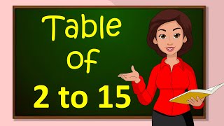 Table of 2 to 15  Learn Multiplication  Table of 2 to 15  Times Table  Elearning Studio [upl. by Aracaj]