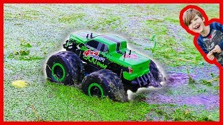 RC Monster Truck Really Rides on Water [upl. by Meade]