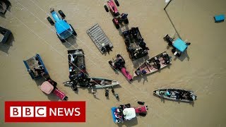 Iran floods Homes and people swept away  BBC News [upl. by Carboni]