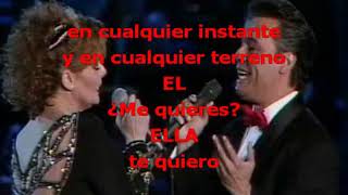 JUAN GABRIEL Y ROCIO DURCAL EL DESTINO con letra [upl. by Nnyloj350]