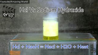 Sodium Hydroxide NaoH and Hydrochloric acid HCL reaction l Amazing Science Experiment [upl. by King]