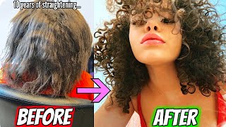 MY CURLY HAIR ROUTINE How I Fixed My Damaged Hair  Krazyrayray [upl. by Newlin102]