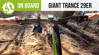 Giant Trance 29er  On Board Review Giants New Carbon Full Suspension Bike [upl. by Suoivatnom602]