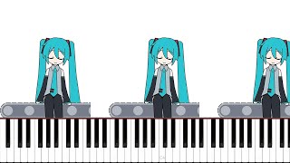 Anamanaguchi  Miku quotoo ee ooquot Piano Cover [upl. by Natsyrt]