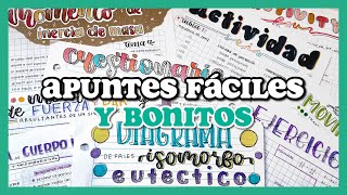 CÓMO HACER APUNTES FÁCILES Y BONITOS ✰ mis tips  post it mármol [upl. by Mallin]