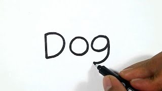 How to Turn Words Dog into a Cartoon [upl. by Holly]