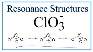 Resonance Structures for ClO3  Chlorate ion [upl. by Lam]