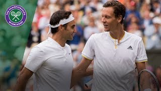 Roger Federer v Tomas Berdych highlights  Wimbledon 2017 semifinal [upl. by Seavey]