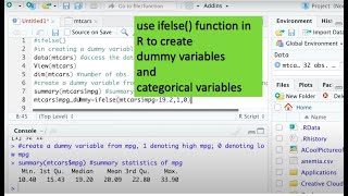 use ifelse function in R to create dummy variables and categorical variables [upl. by Leahcimnhoj]